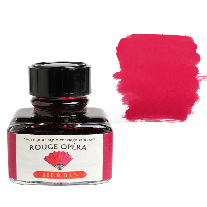 Herbin Fountain Pen Ink 30ml Bottle -35 Colors: Bleu des Profondeurs (Deep Sea Blue)