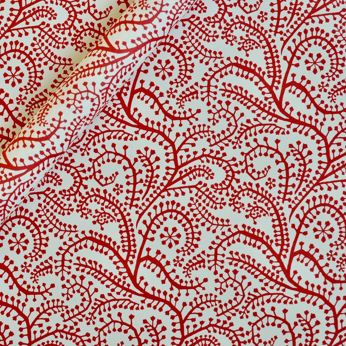 Patterned Paper Seaweed Paisley Crimson