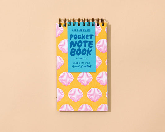 Letterpress Small Spiral Notebook—Pink Shells