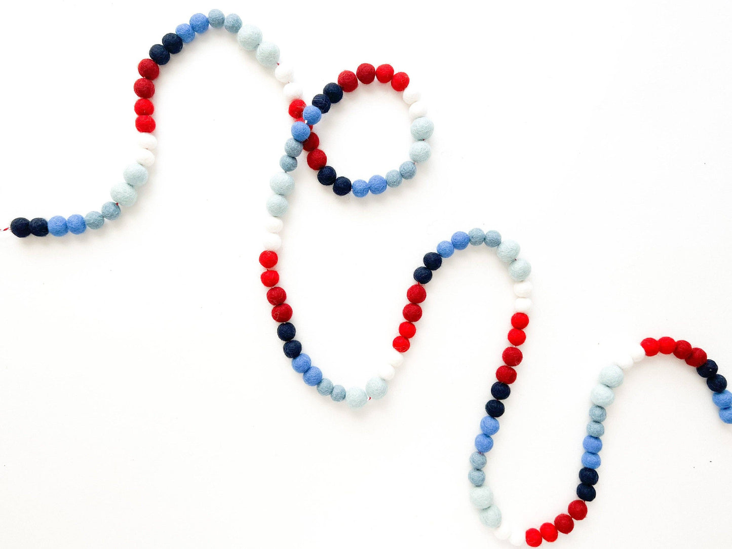 Patriotic Ombre Mini Ball Garland