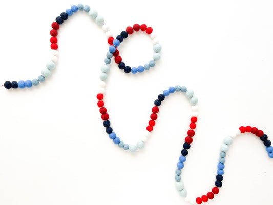 Patriotic Ombre Mini Ball Garland