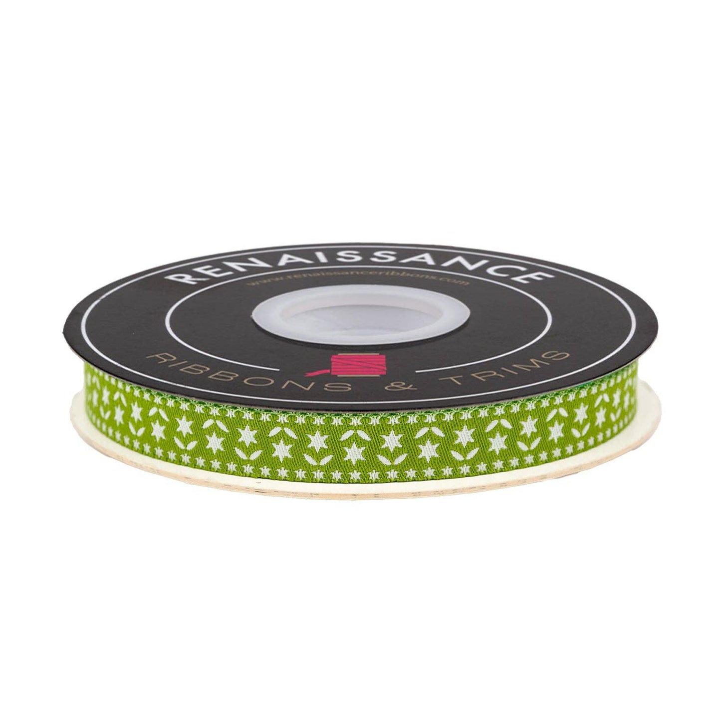 Buon Natale - Twinkle Stars in Pine - 1/2" - by Joanna Figueroa - 5 Yard Spool