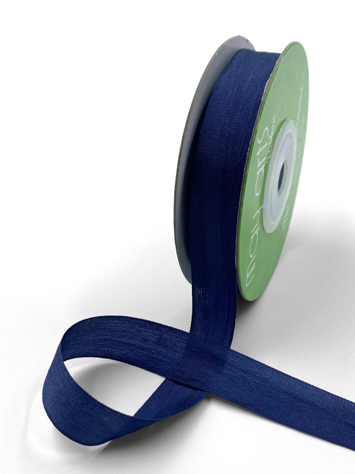 1/2" Navy Blazer Hand-Dyed Woven 100% Silk Ribbon