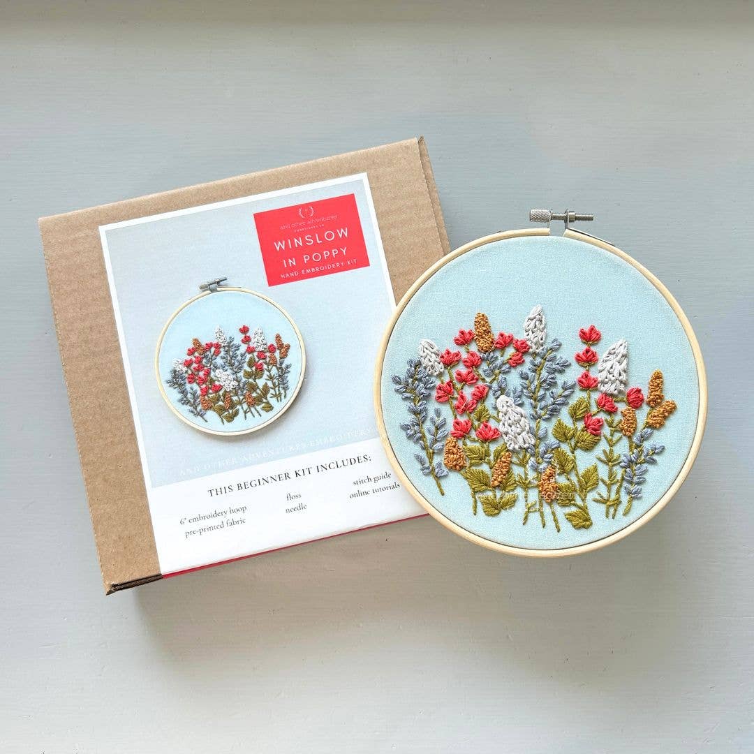 Hand Embroidery Kit - Winslow in Poppy