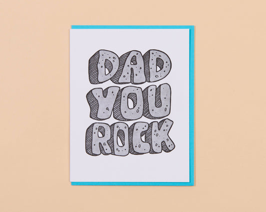 Letterpress Father's Day Card—Dad You Rock
