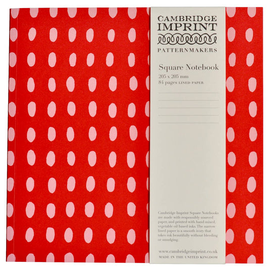 Square Notebook with Lined Paper in Bean Summer Pudding
