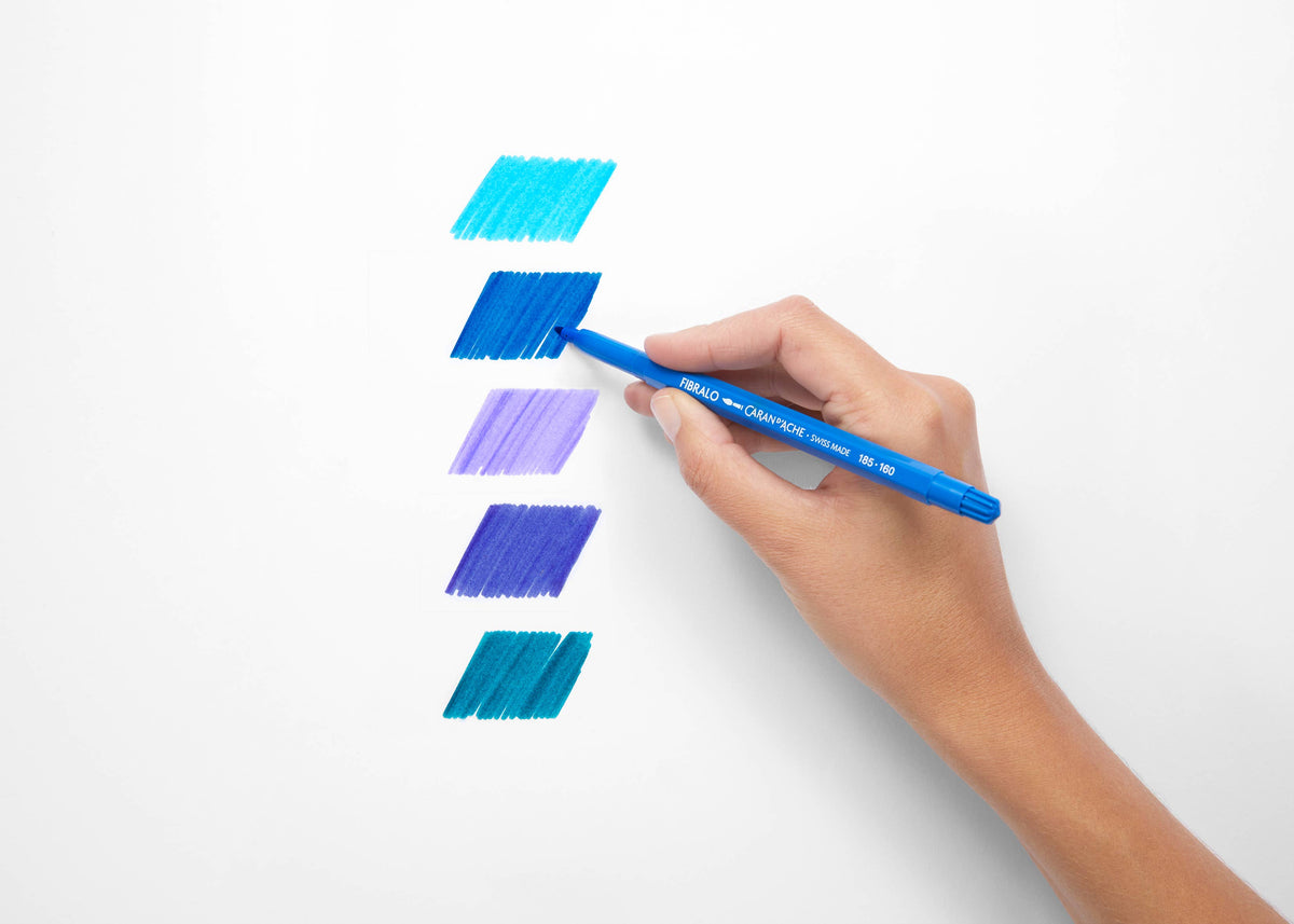 Set of 10 FIBRALO™ Fibre Pen Markers in Metal Box