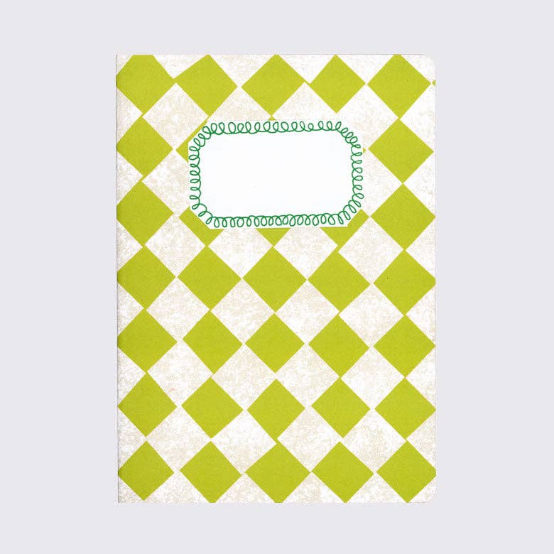 Lime Green Chequered A5 Sketchbook