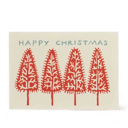 Happy Christmas Trees Card