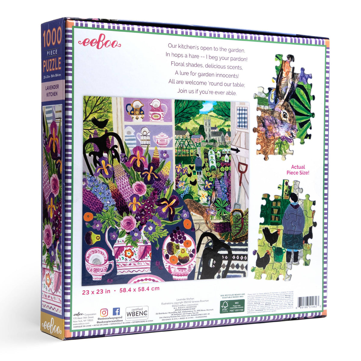 Lavender Kitchen 1000 Piece Square Puzzle - eeBoo