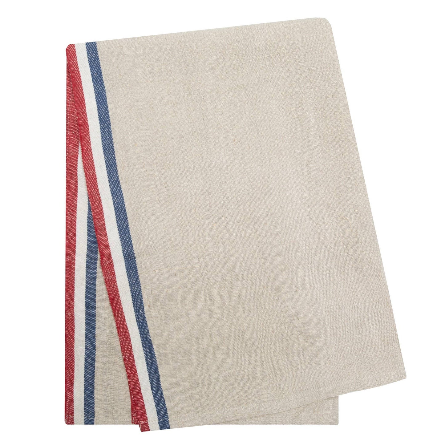 Normandy Natural - Red/Natural/Blue Stripes TeaTowels 20x30