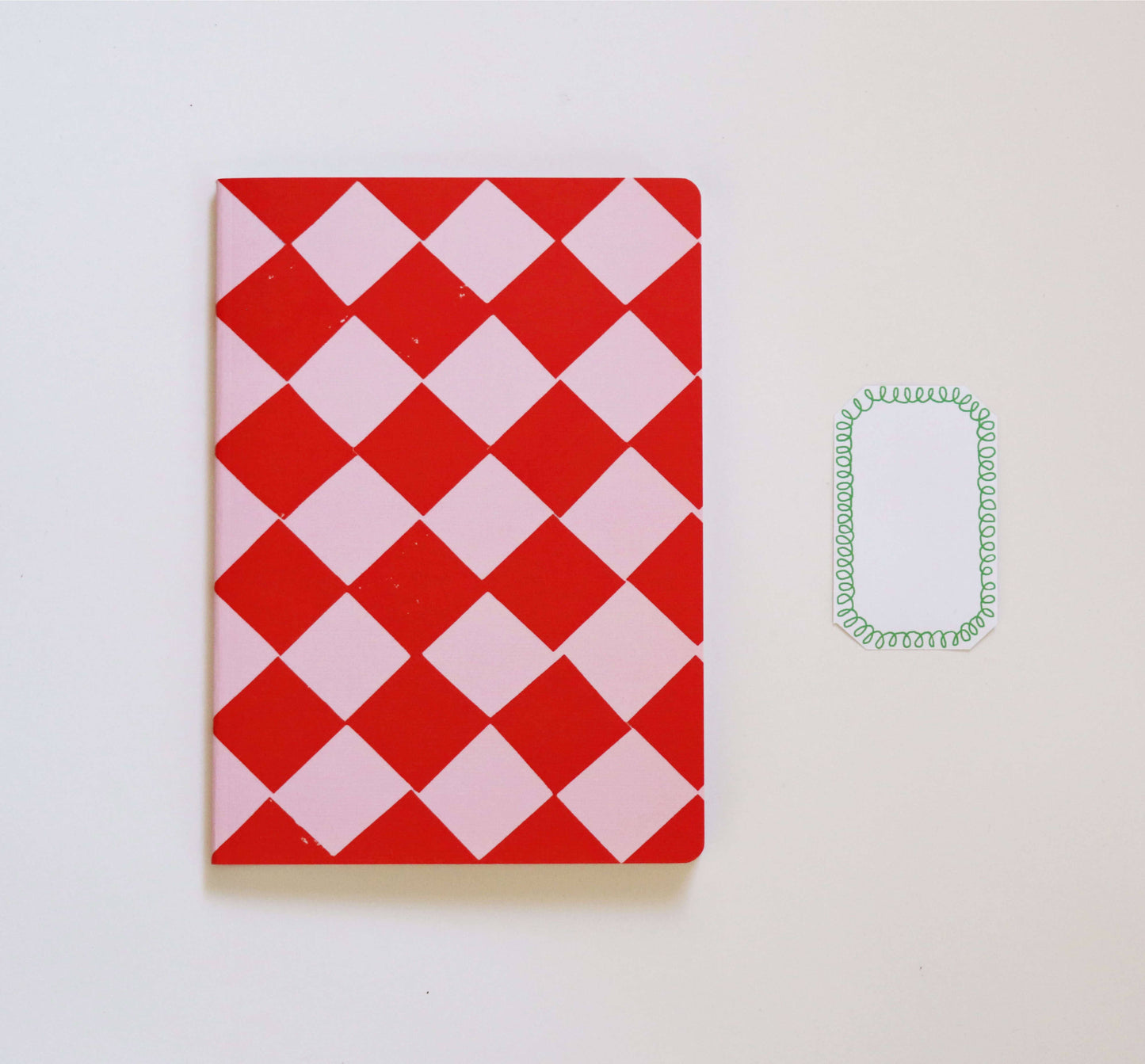 Red and Pink Chequered A5 Sketchbook