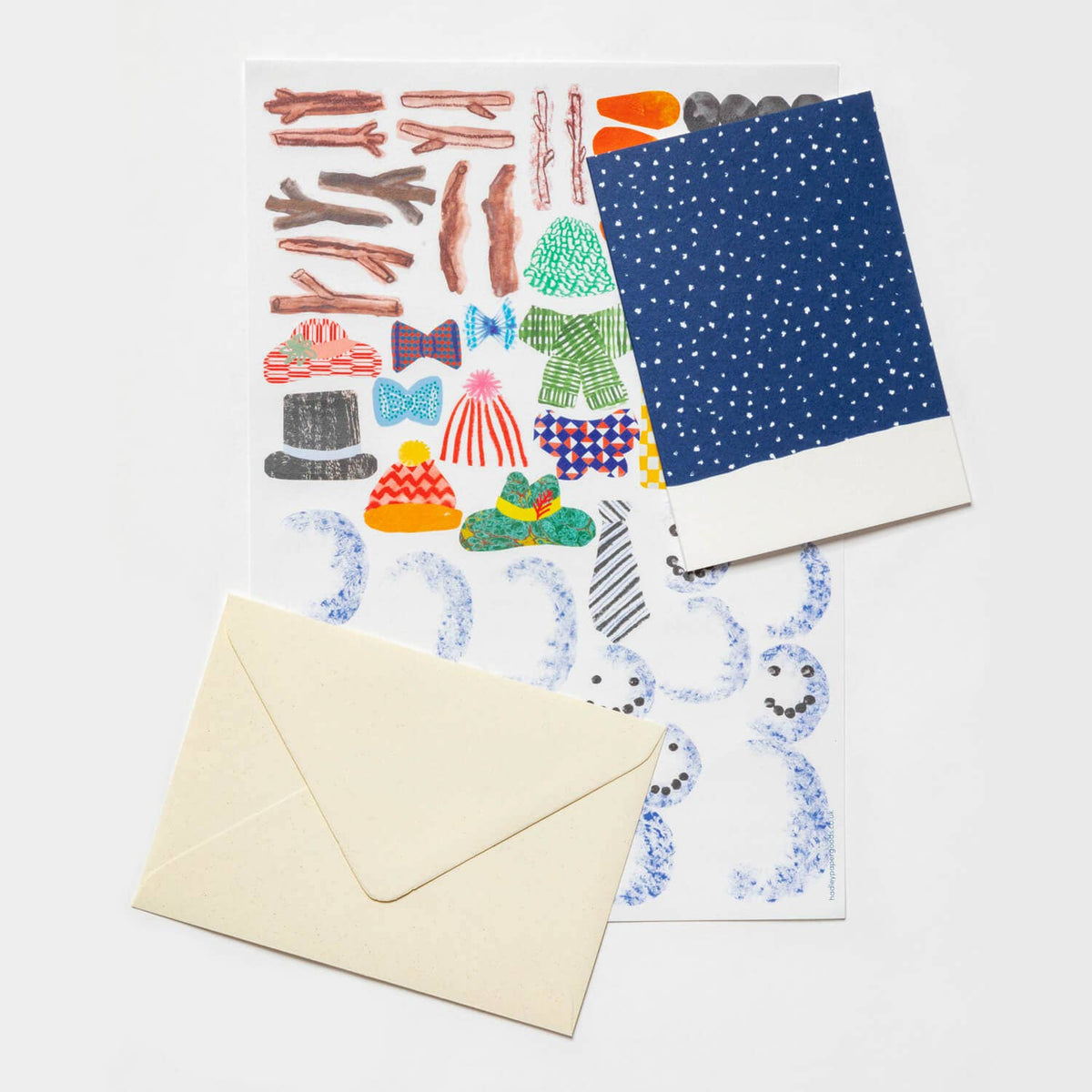 Make Your Own Christmas Cards' Snowman Set