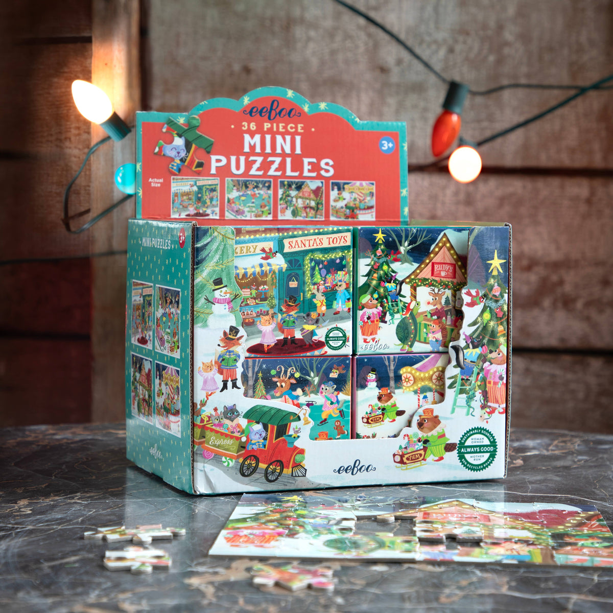 Christmas Village 36 Piece Mini Puzzle Assortment