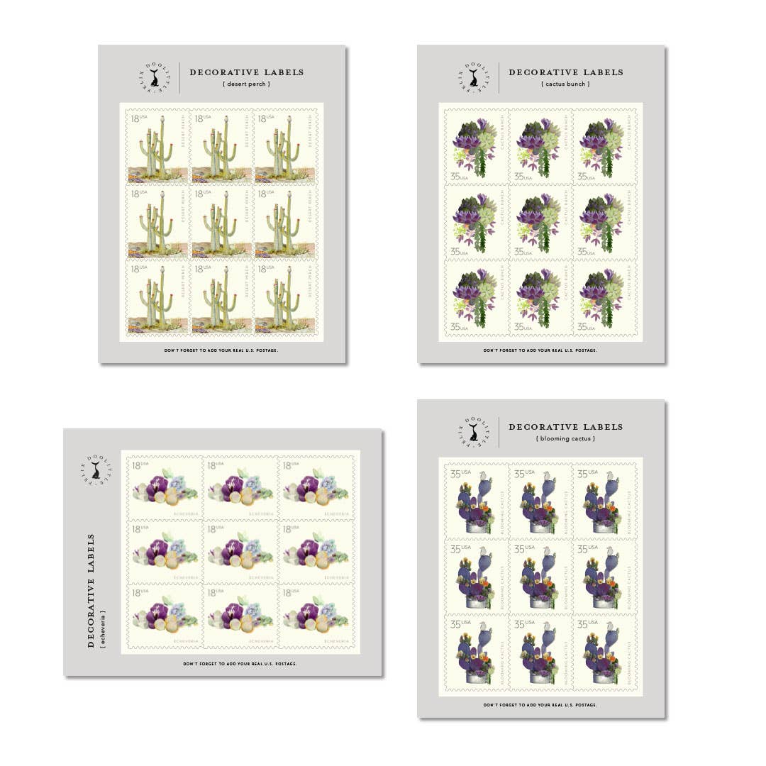 Sonoran - Decorative Labels - Desert plant stickers