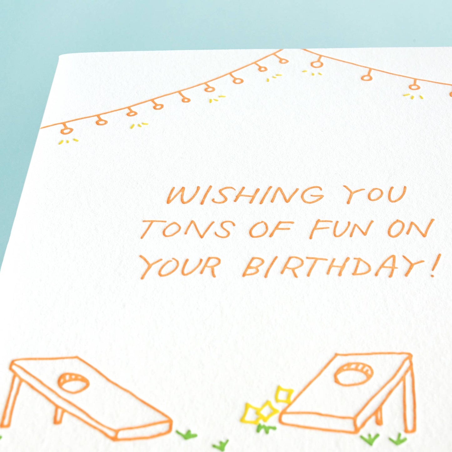 Tons Of Fun Birthday - Letterpress Greeting Card