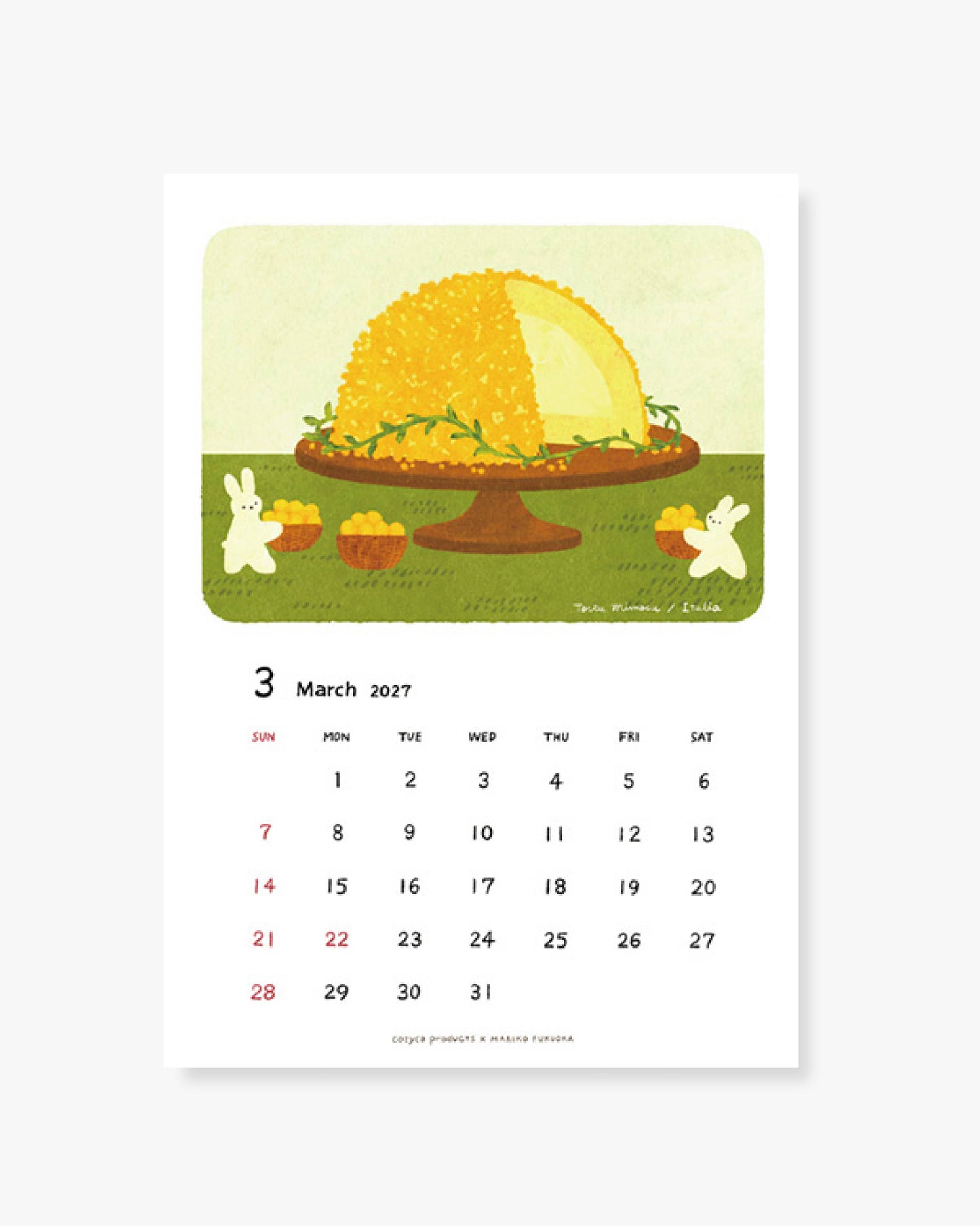 2027 Wall Calendar - Mariko Fukuoka