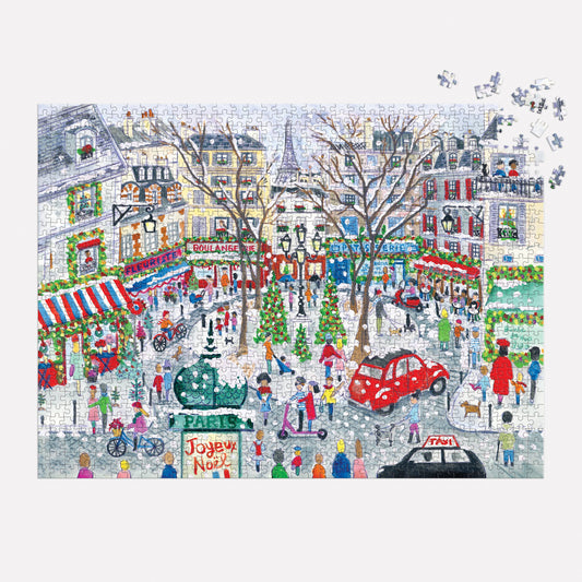 Christmas in Paris 1000 Piece Foil Puzzle by Michael Storrings