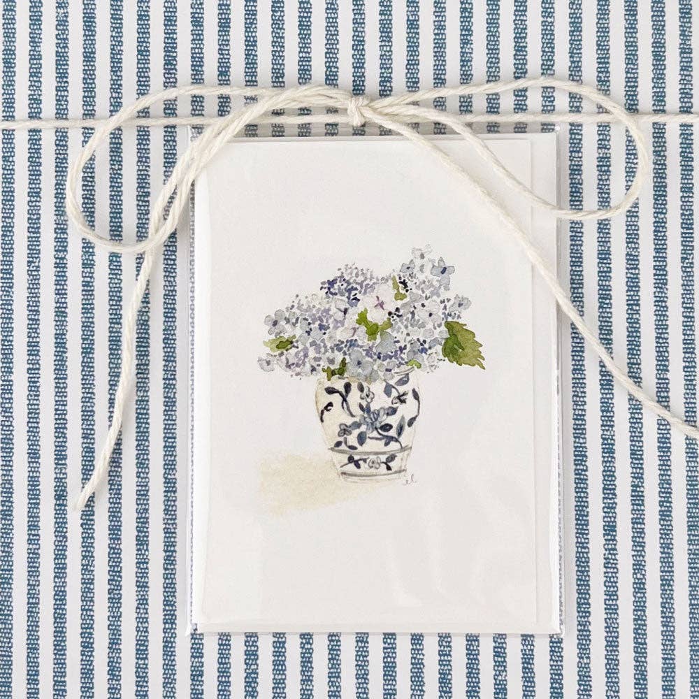 Hydrangea bouquet mini notecard