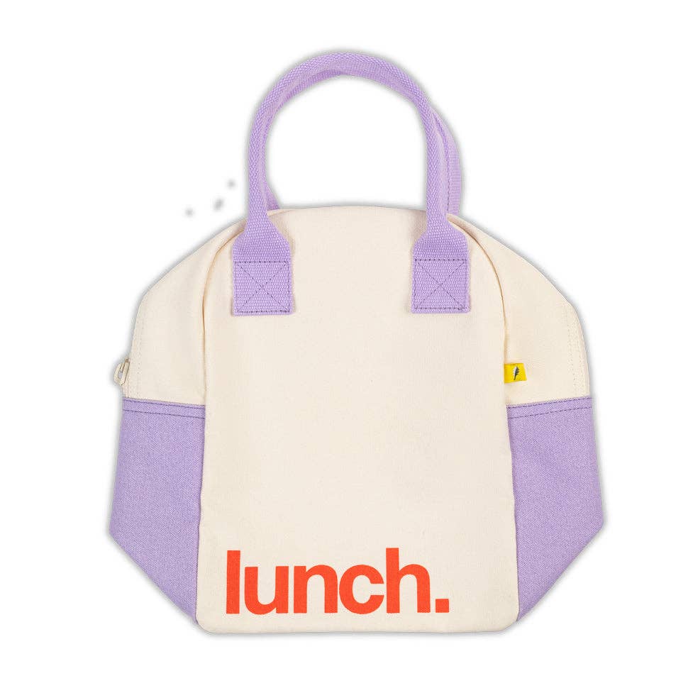 Lunch.' Lavender Poppy - Zipper Lunch Bag