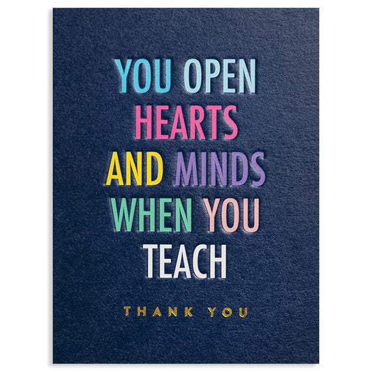 Hearts and Minds Teacher Greeting Card