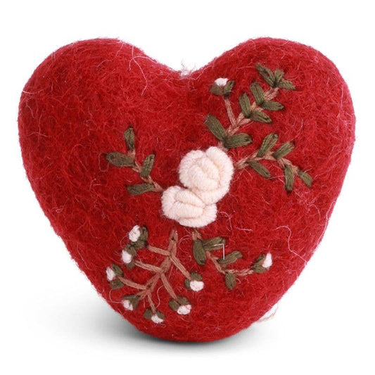 Red Heart w/Branch Embroidery
