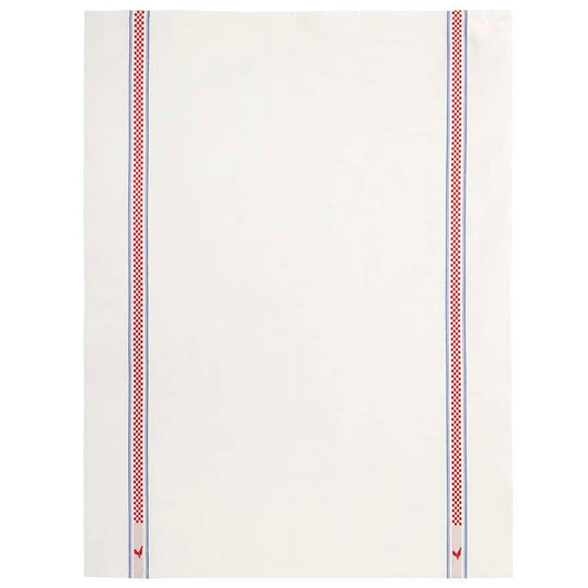 Teatowel Vichy/coq UNWASHED27X30