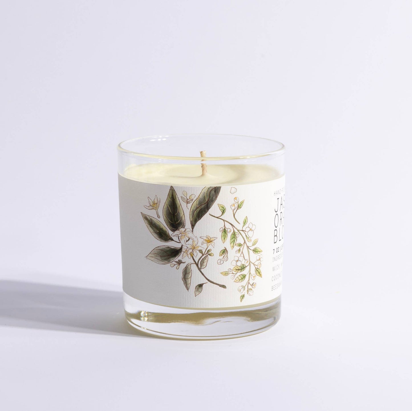 Jasmine & Orange Blossom - Medium Glass Candle