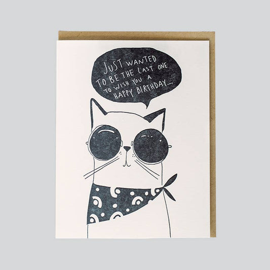 Cool Cat Belated Birthday Card