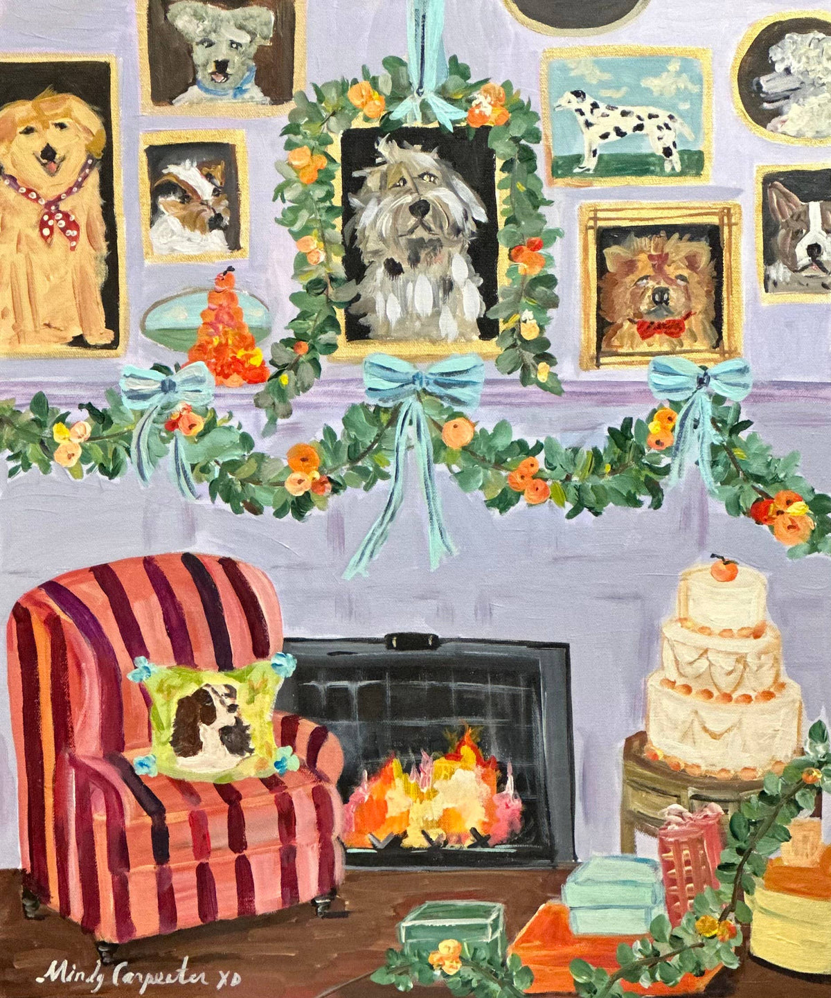 Dog Parlor Greeting Card