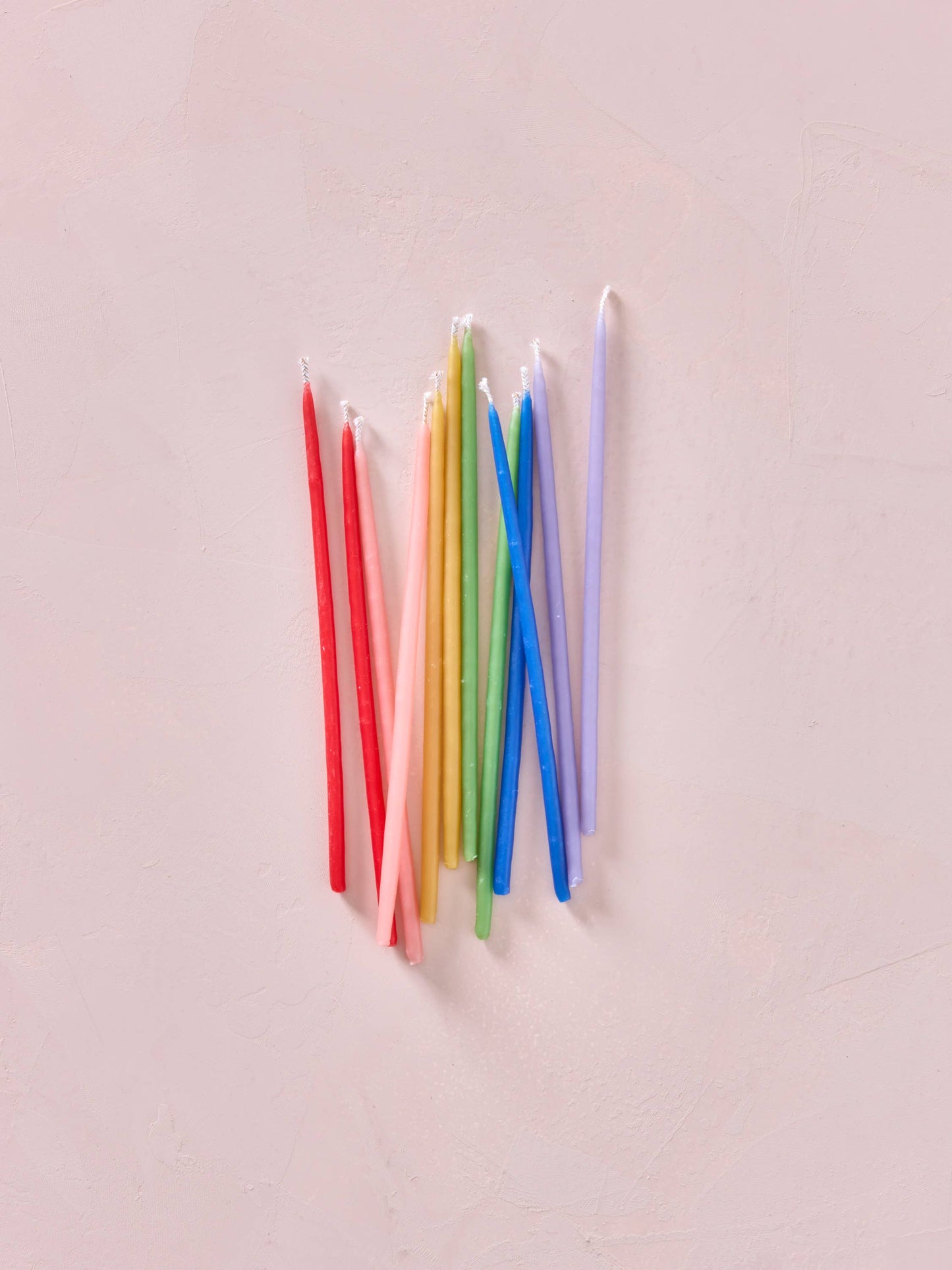 Hand-dipped Pure Beeswax Birthday Candles | Tall Rainbow