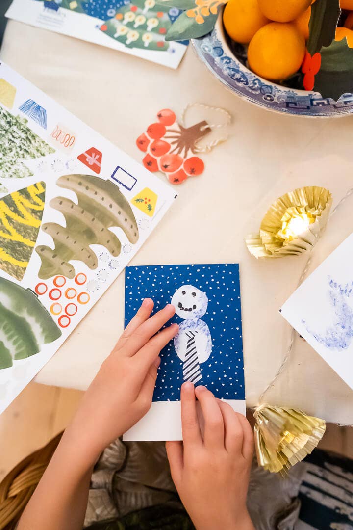 Make Your Own Christmas Cards' Snowman Set
