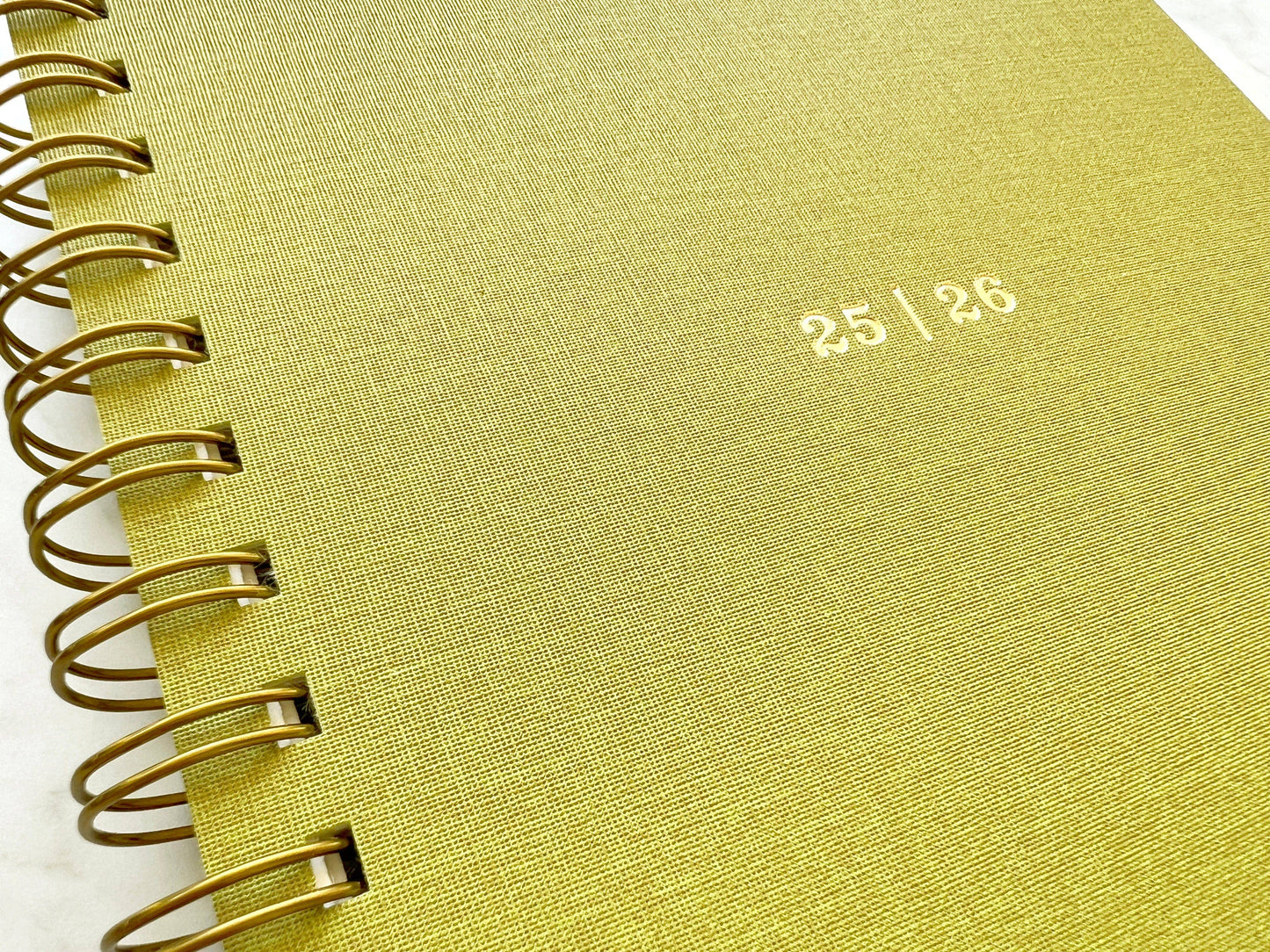 12-Month Planner, Chartreuse Bookcloth: Jan-Dec 2026