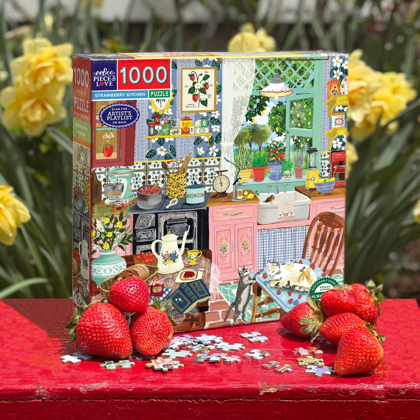 Strawberry Kitchen 1000 Piece Puzzle