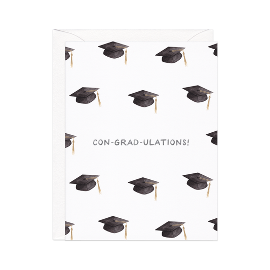 Con-grad-ulations — Graduation Cap Congrats Card