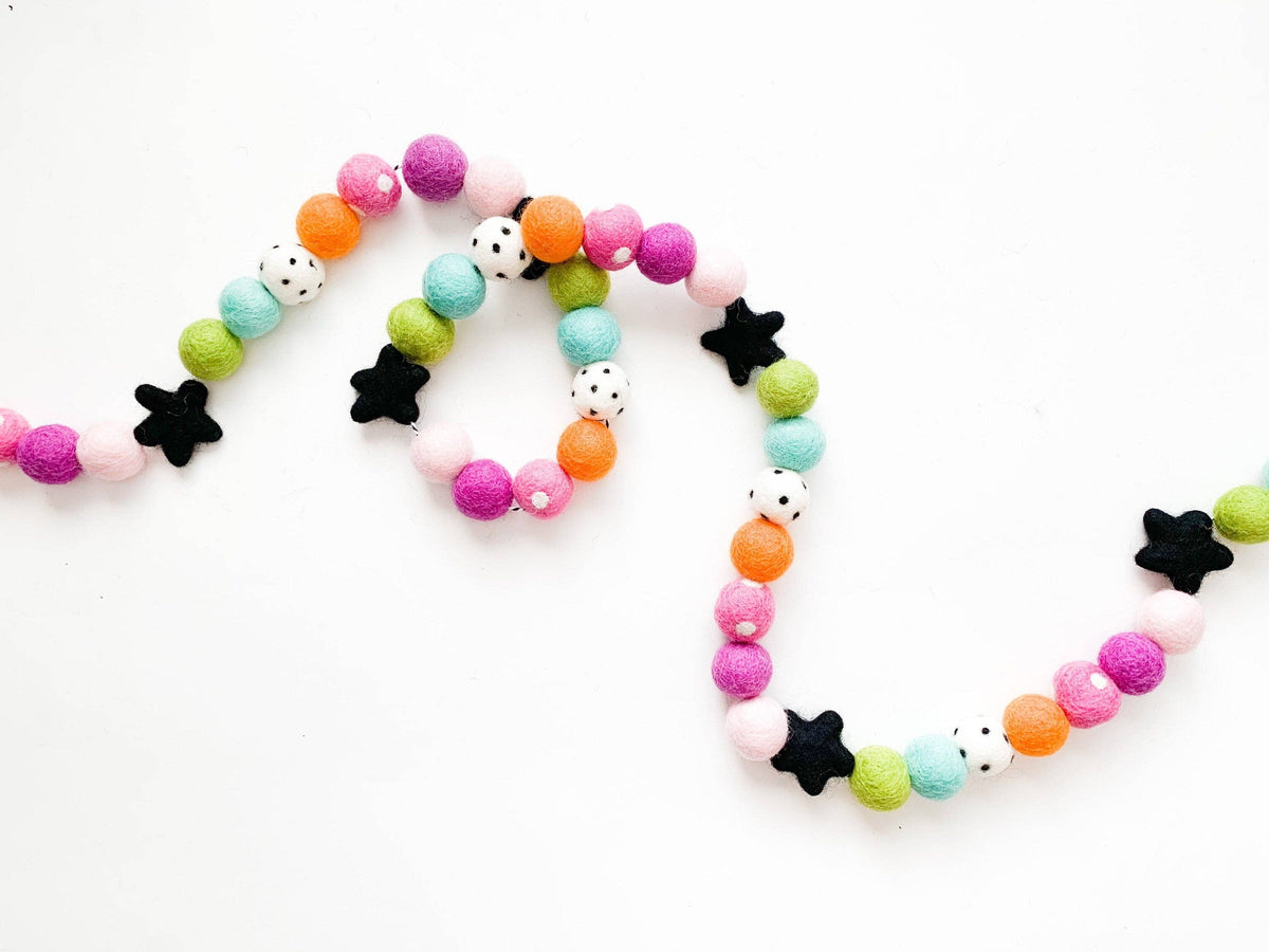 Monster Party Halloween Felt Ball Garland
