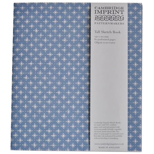 Tall Softback Sketchbook Little Stars Faded Denim