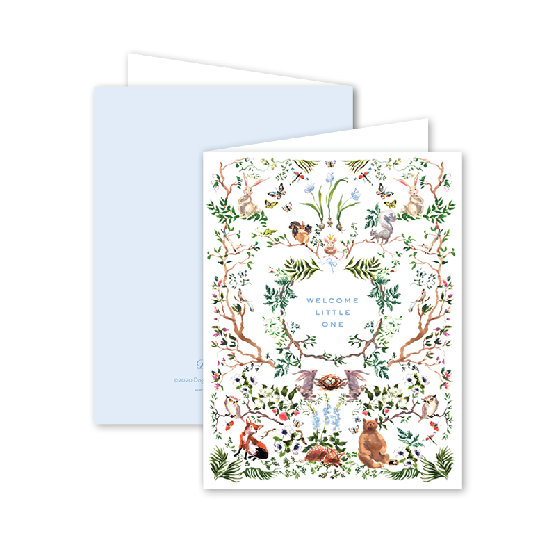 Woodland Baby Blue: Single Card