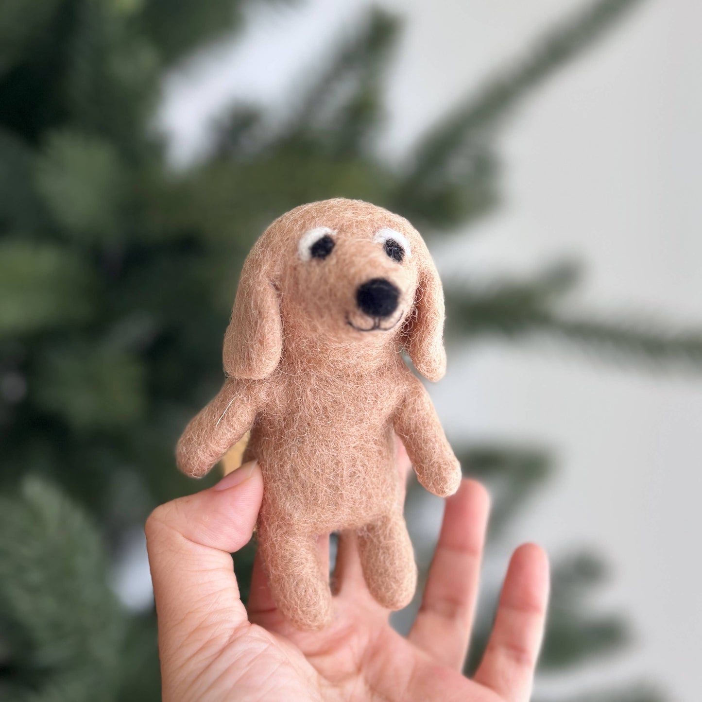 Dachshund Dog Finger Puppet