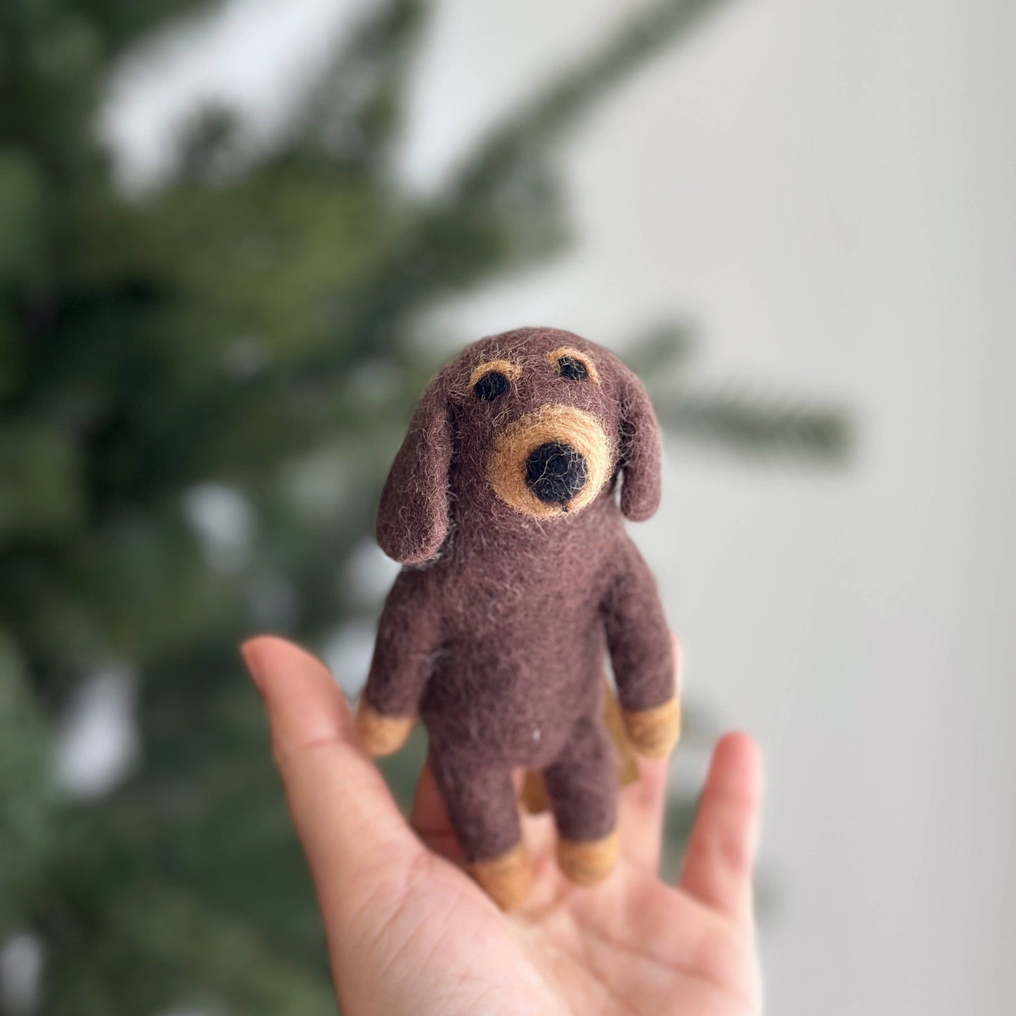 Dachshund Dog Finger Puppet
