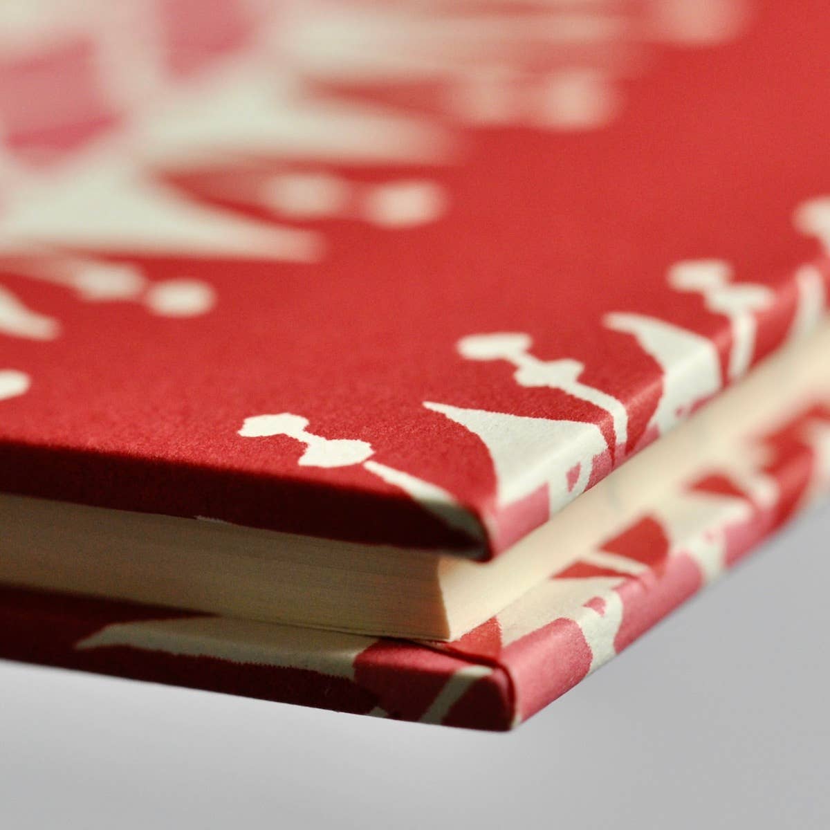 Large Hardback Notebook Pinecone Red and Pink