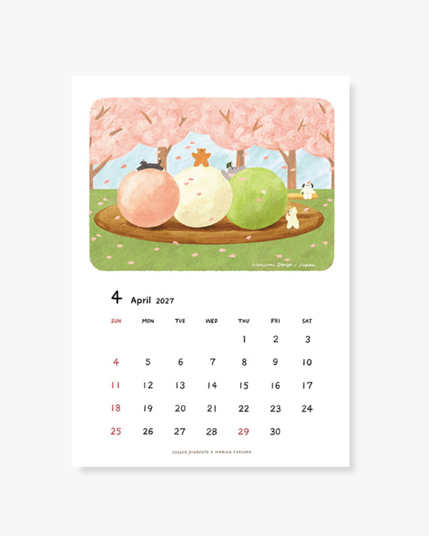 2027 Wall Calendar - Mariko Fukuoka