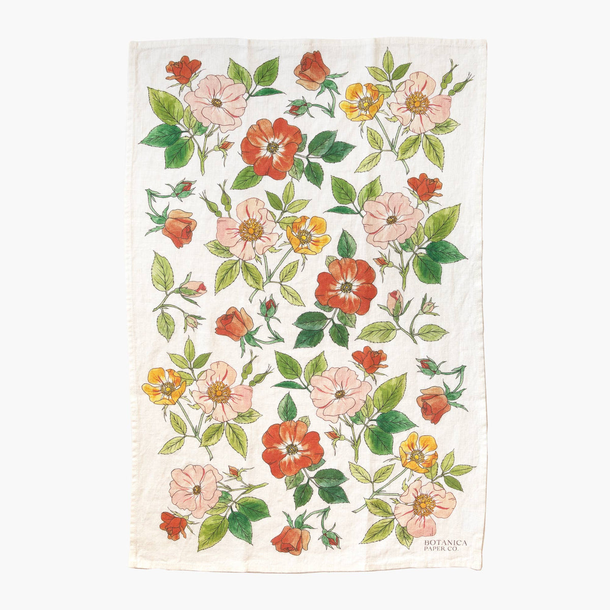 Wild Roses | 100% Linen Tea Towel