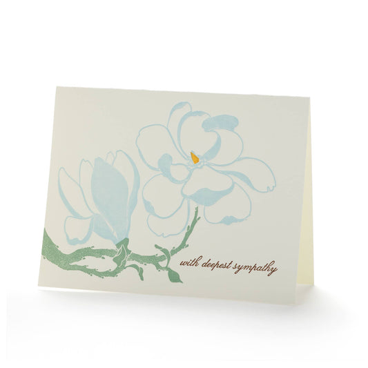 Magnolia Sympathy Card with Deepest Sympathy