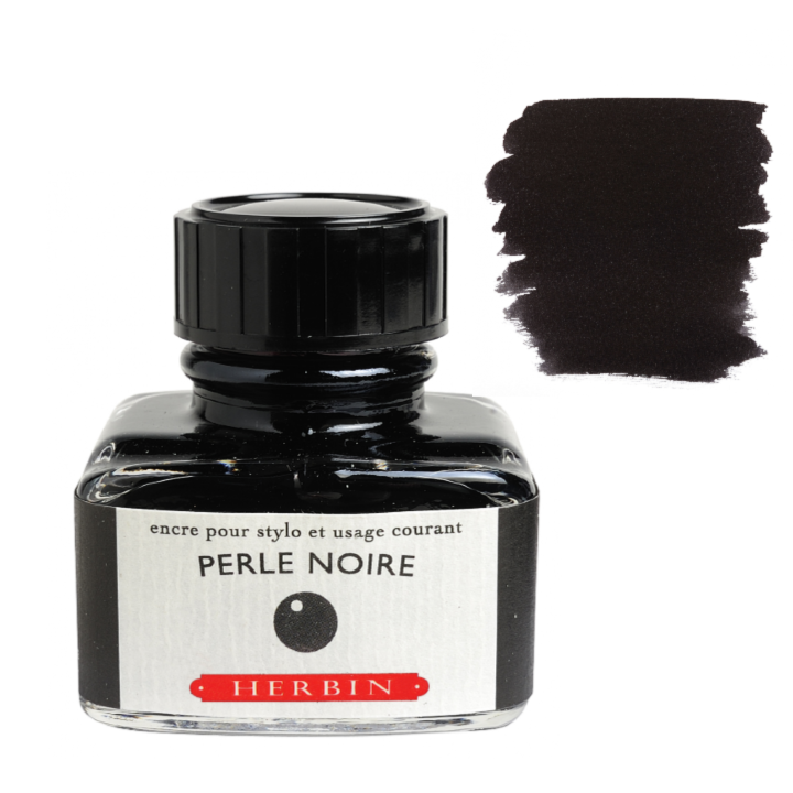 Herbin Fountain Pen Ink 30ml Bottle -35 Colors: Bleu des Profondeurs (Deep Sea Blue)