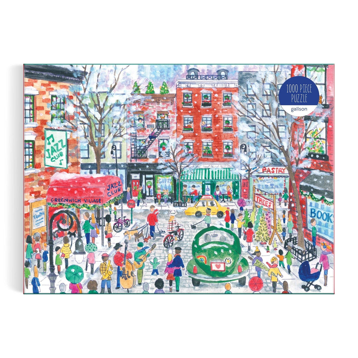 Christmas in Greenwich Village 1000 Piece Puzzle by Michael Storrings
