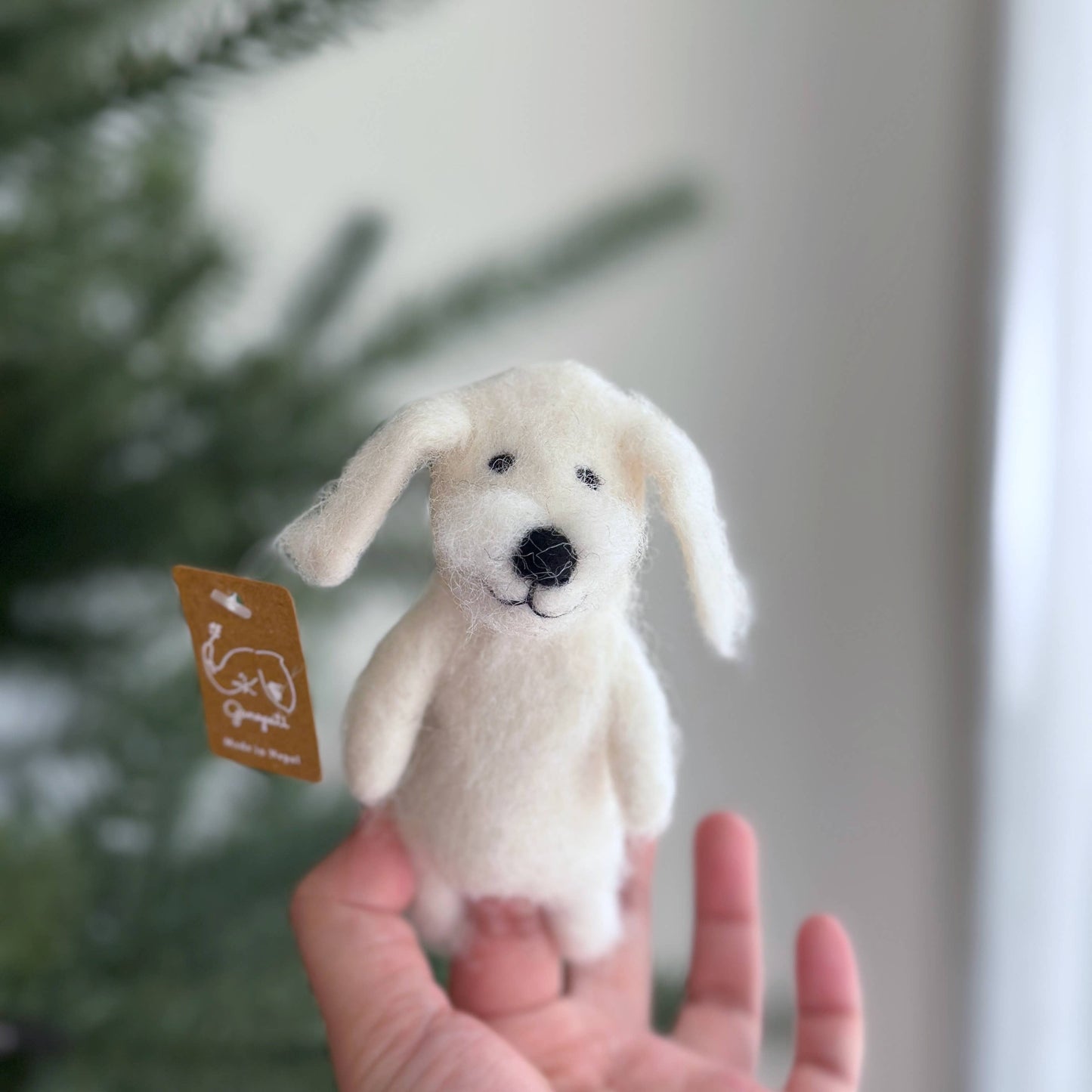 Maltese Dog Finger Puppet