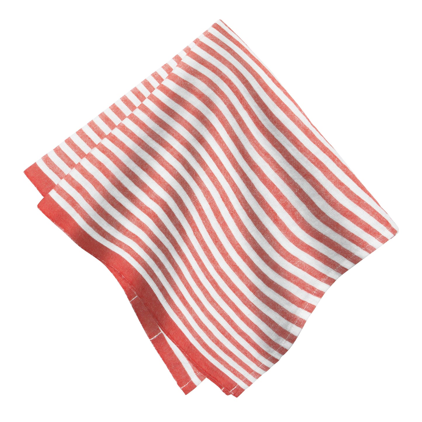 Ticking Stripe Napkin 20x20 - Tomato - Set of 4