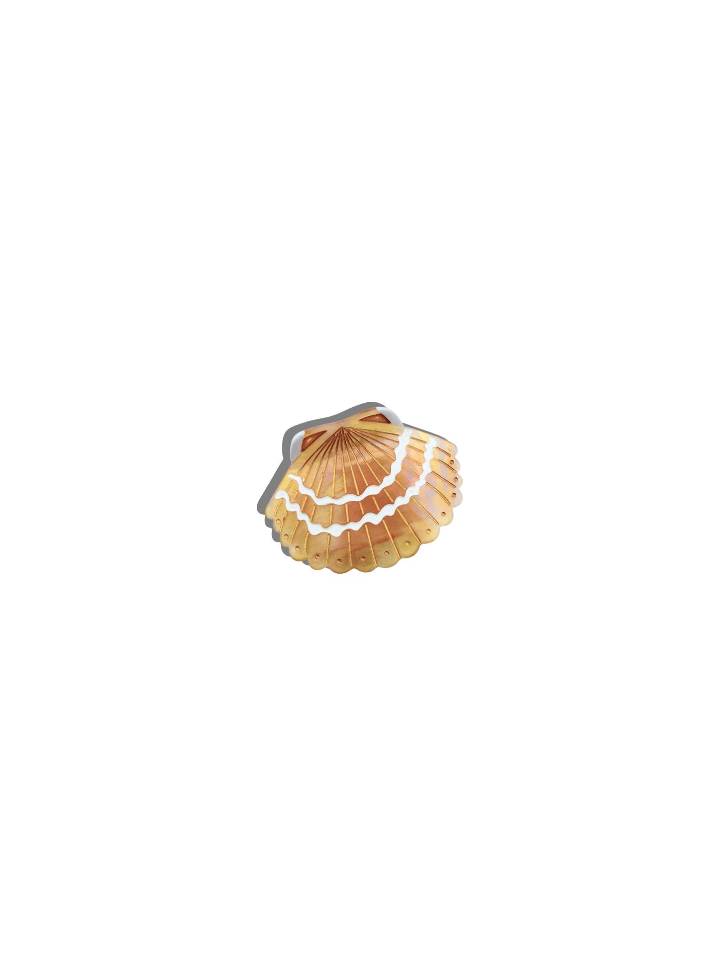 Hand-painted Mini Seashell Claw Hair Clip | Eco-Friendly: Golden Sand