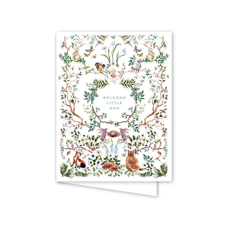 Woodland Baby Blue: Single Card